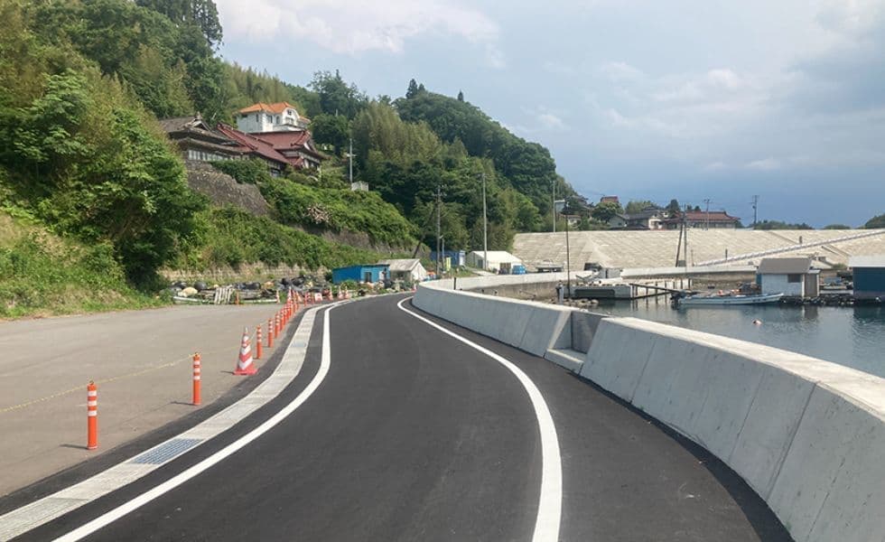 宿古舘線道路災害復旧工事完成後の画像